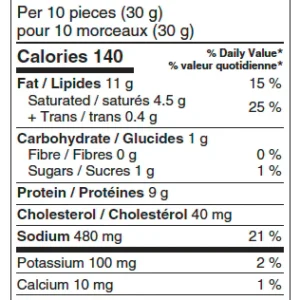 80g Beef Jerky Bag - Jamaican Style Jerk nutritional facts