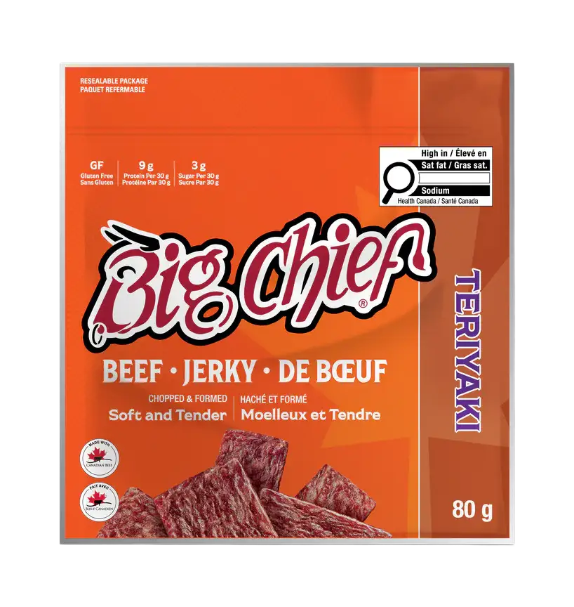 80G Teriyaki Beef Jerky – Zipper Bag